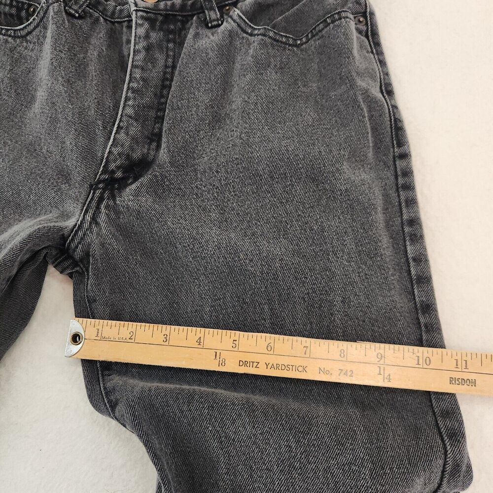 Vintage Guess Jeans Georges Marciano High Rise Slim Tapered Black Denim 30x32 - Picture 9 of 10